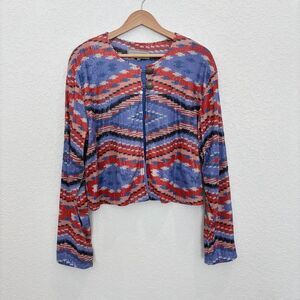 Double D Ranch Sierra Bonita Serape Sequin Western Jacket Medium